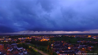 Cookstown Dusk Storm & Night Lightning By Drone - May 21st 2016